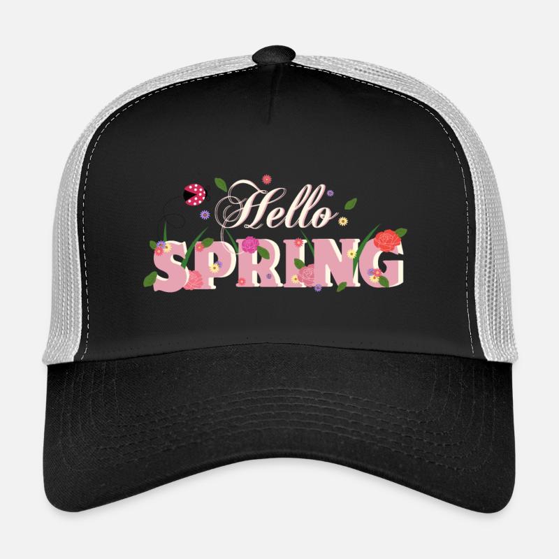 hello spring - Trucker Cap - black/stone grey