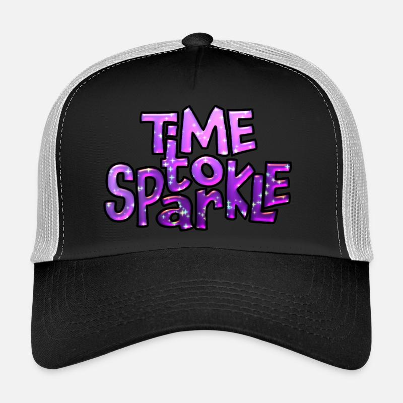 Time to Sparkle Text Art Trucker Cap