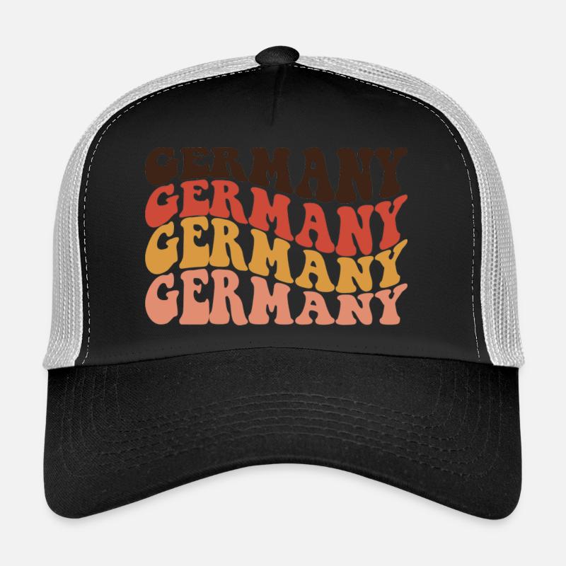 Calques de texte rétro Allemagne Casquette trucker 