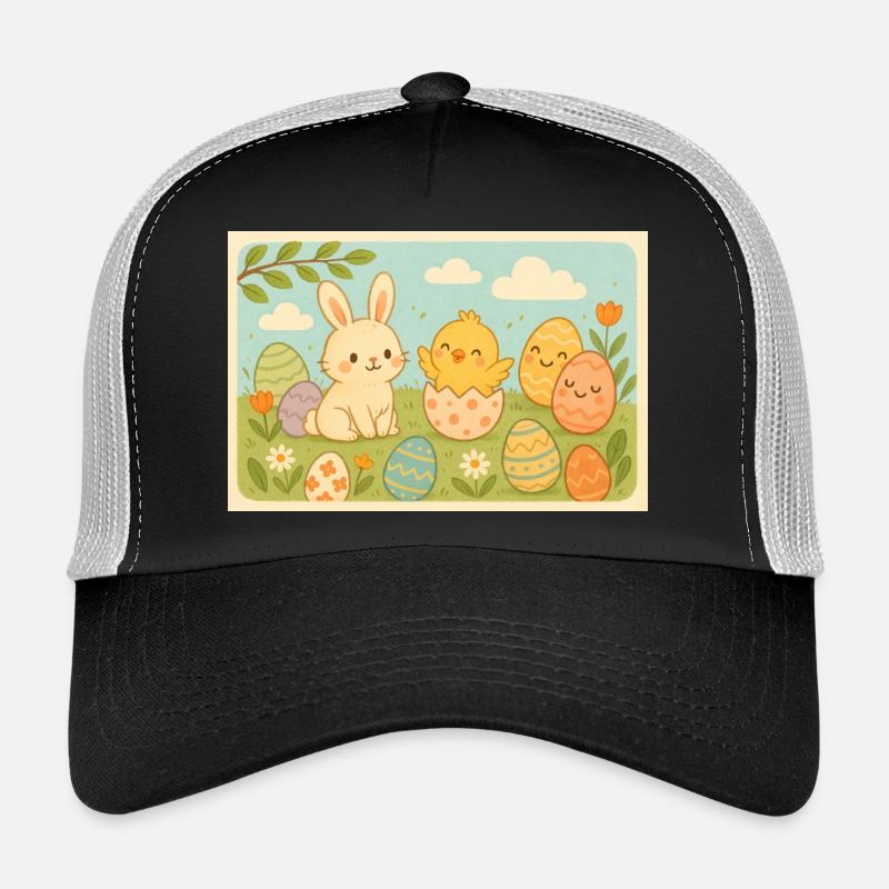 Fête de Pâques - Casquette trucker  - noir/gris pierre