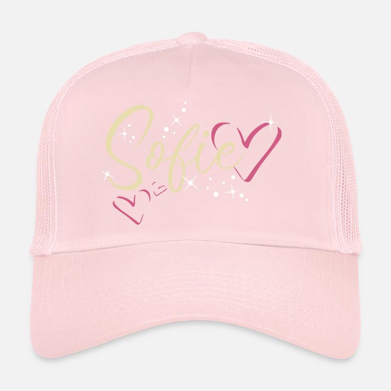 Sofie Nom Prénom Calligraphie Coeur Casquette trucker 