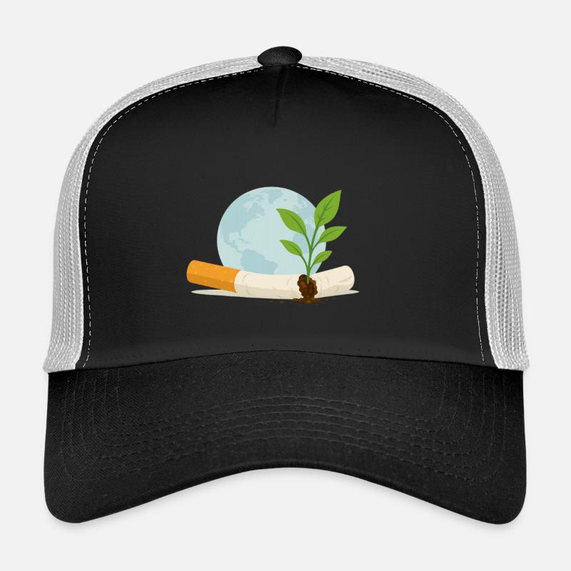 Für eine Rauchfreie Welt - Trucker Cap - Schwarz/Steingrau