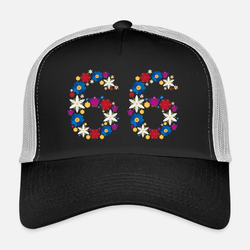 Fleurs 66 - Casquette trucker  - noir/gris pierre