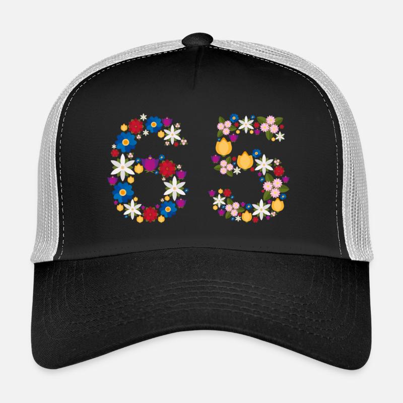 Flowers 65 - Trucker Cap - Schwarz/Steingrau