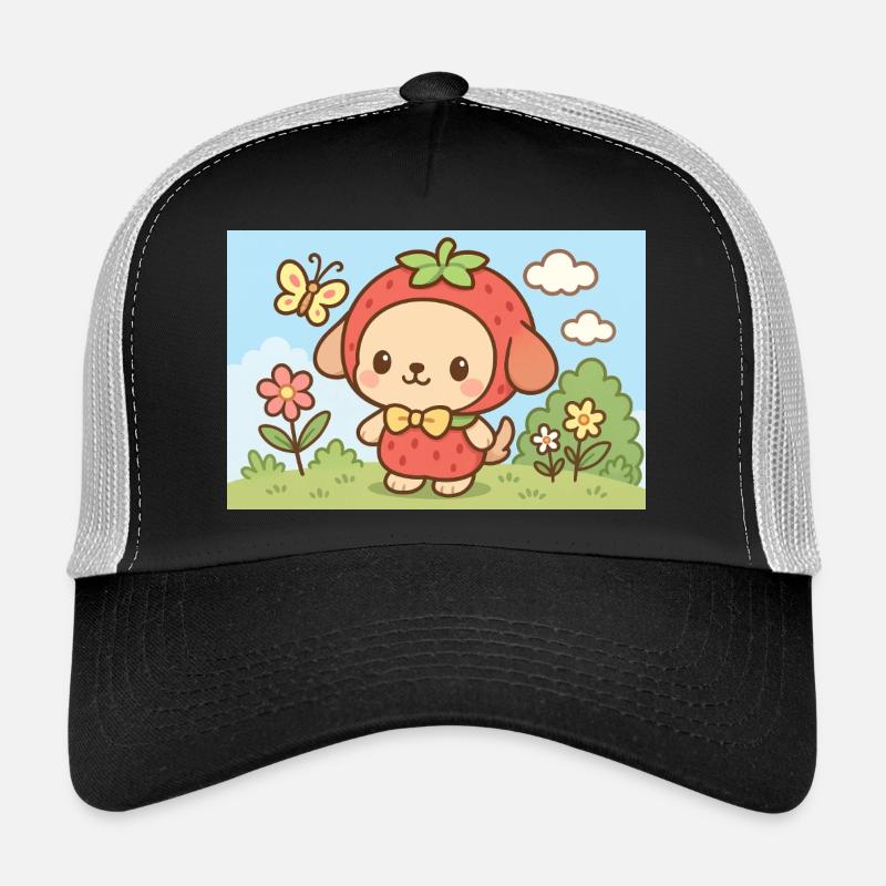 Erdbeer-Hunde-Charakter-Design Trucker Cap