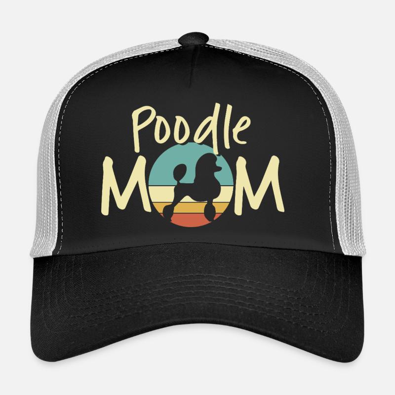 Moine caniche Rétro coucher de soleil Design Casquette trucker 