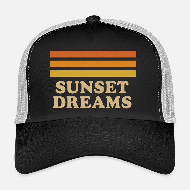 Rêves de coucher de soleil - Casquette trucker  - noir/gris pierre