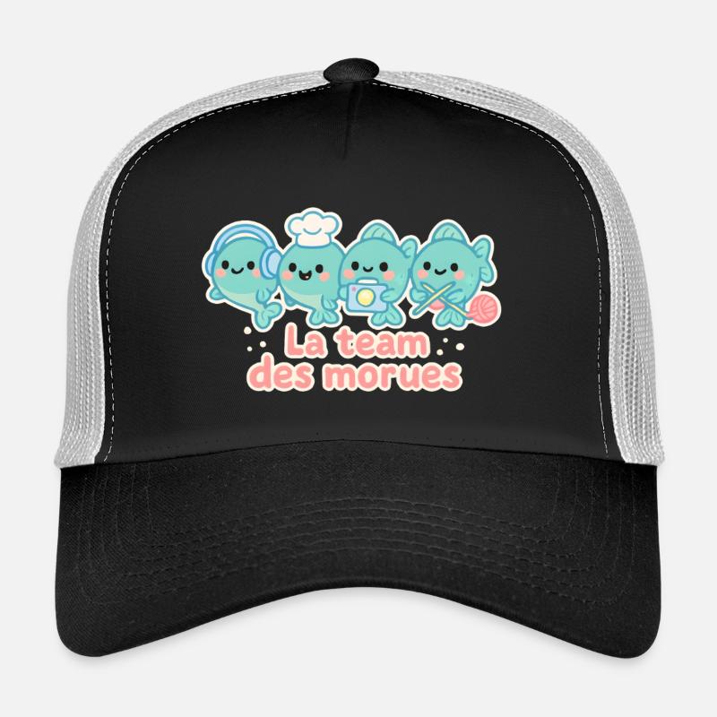 Das Team der nautischen Kabeljau-Maskottchen Trucker Cap