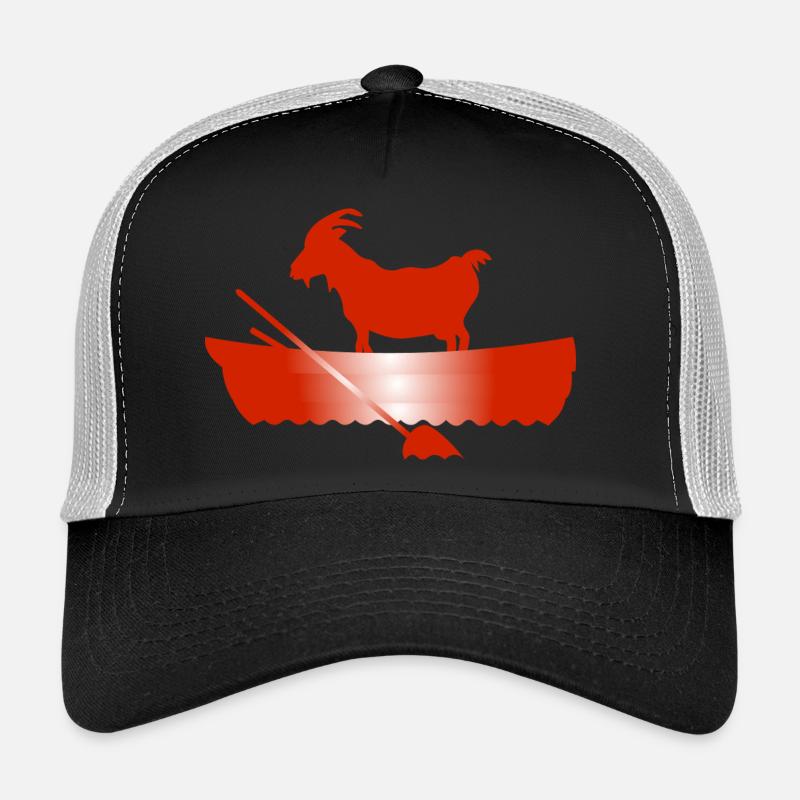 G.O.A.T. Ziege im Boot - Trucker Cap - Schwarz/Steingrau