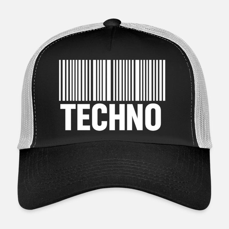 Techno Barcode Pattern Trucker Cap
