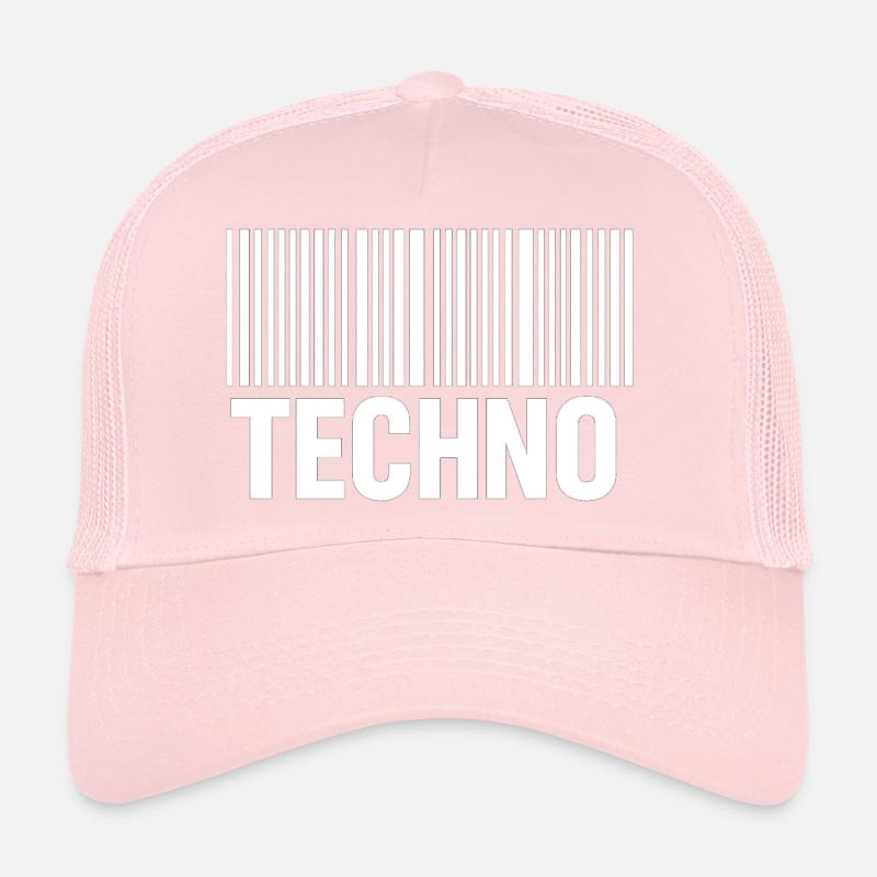 Techno Barcode Pattern Trucker Cap