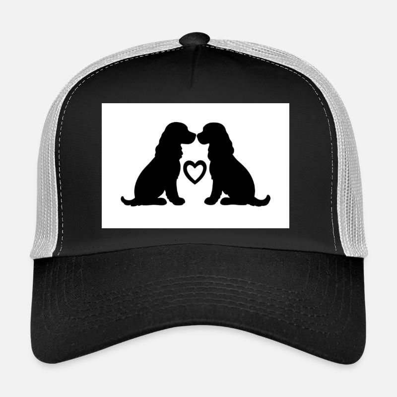 Cocker Spaniel - Casquette trucker  - noir/gris pierre