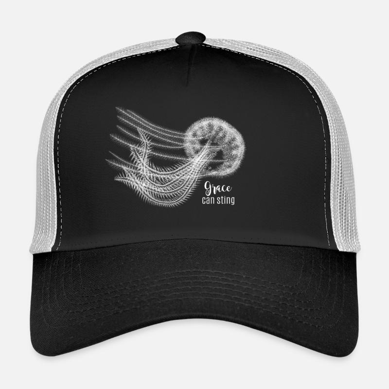 Grace Can Sting – Méduse élégante en blanc Casquette trucker 