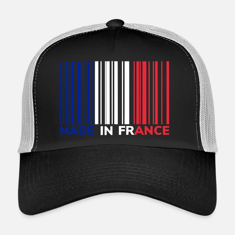 Barcode hergestellt in Frankreich - Trucker Cap - Schwarz/Steingrau
