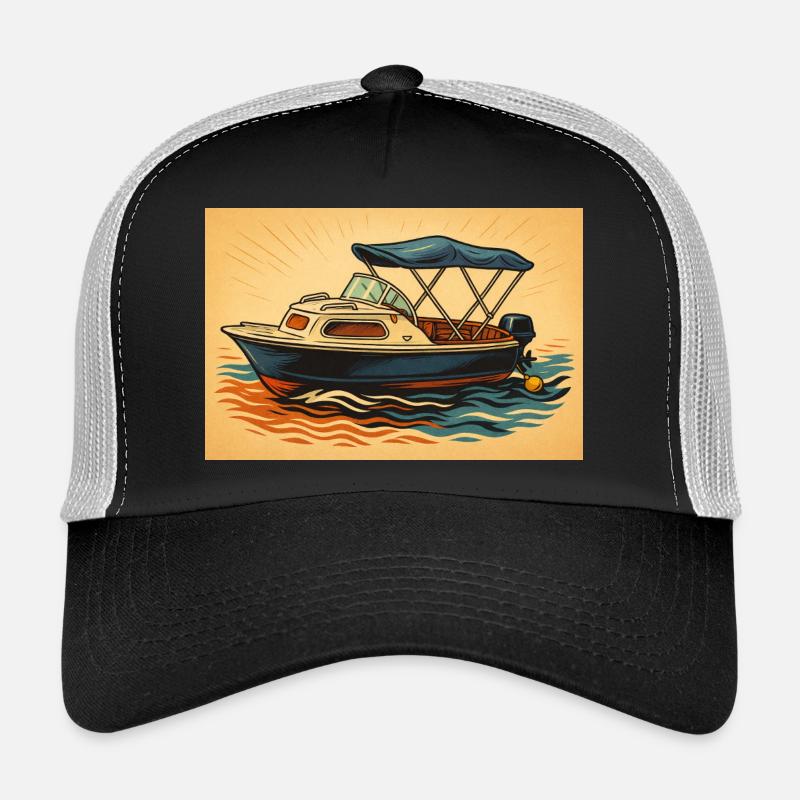 Motorboat holiday feeling - Trucker Cap - black/stone grey
