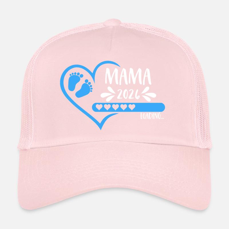 Mama 2026 loading Herz Version Junge blau Trucker Cap