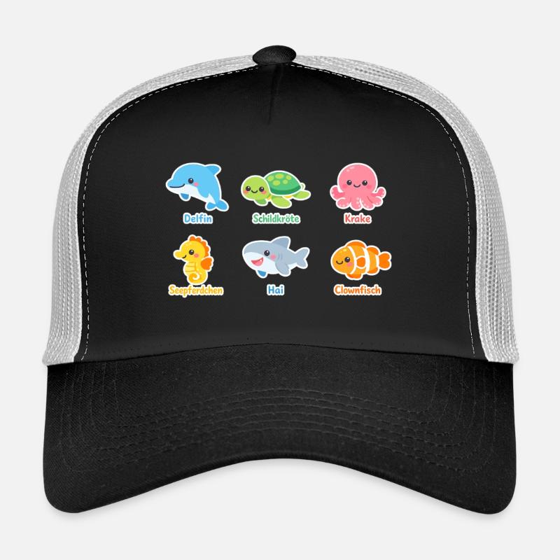 Autocollant des créatures marines câlines Casquette trucker 