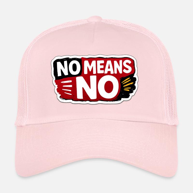 No Means No Consent Awareness Sticker Casquette trucker 