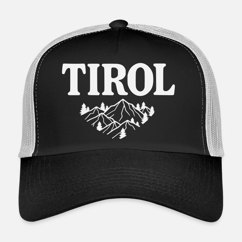Silhouette du Tyrol Motif alpin Casquette trucker 
