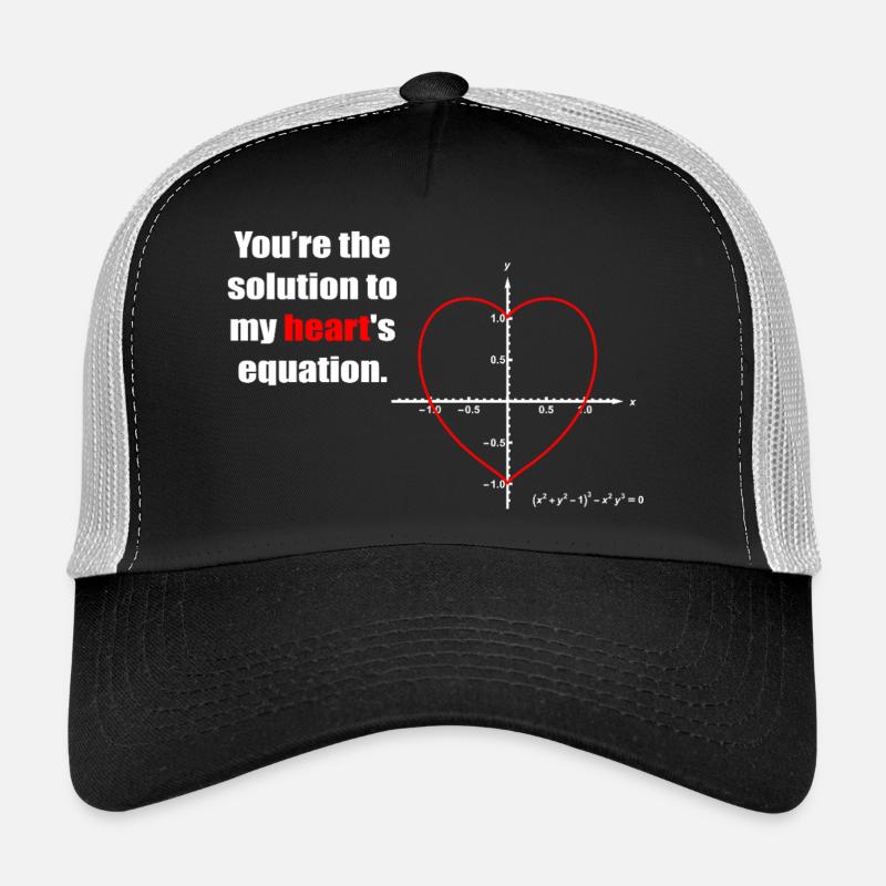 Équation du cœur sur graphe Casquette trucker 