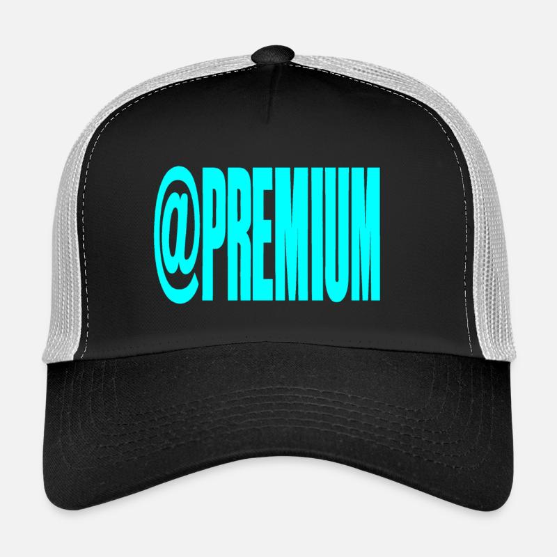 Logo texte néon @PREMIUM Casquette trucker 