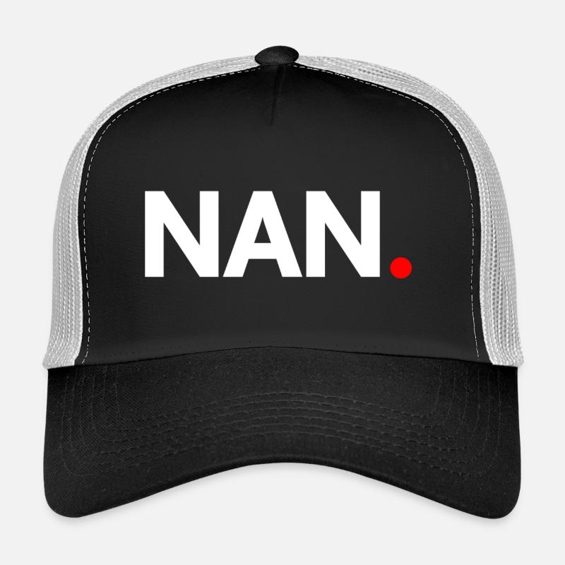 NAN. | Minimalist humor expression - Trucker Cap - black/stone grey