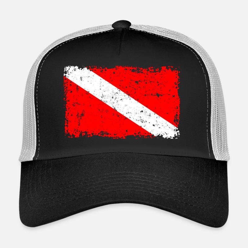 Drapeau de plongeur Casquette trucker 