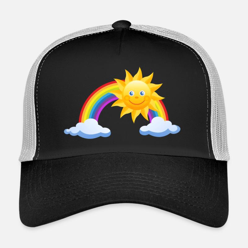 soleil arc-en-ciel nuages soleil météo cloud41 Casquette trucker 