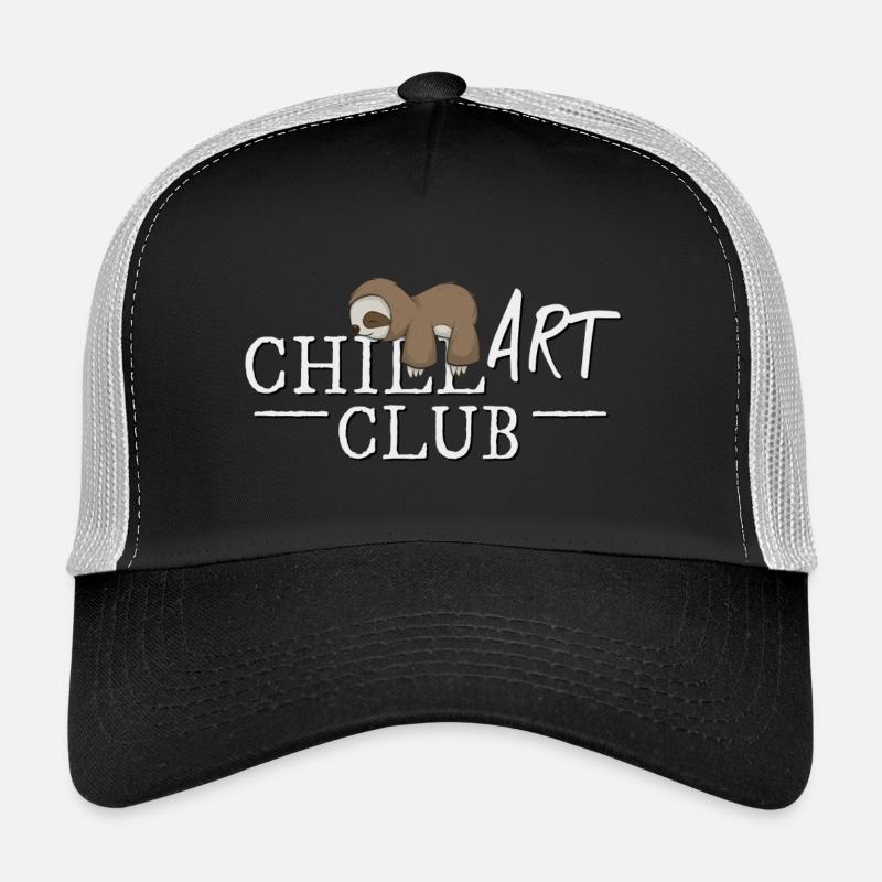 Chill Art Club! Doing Nothing Chilling Sloth Trucker Cap