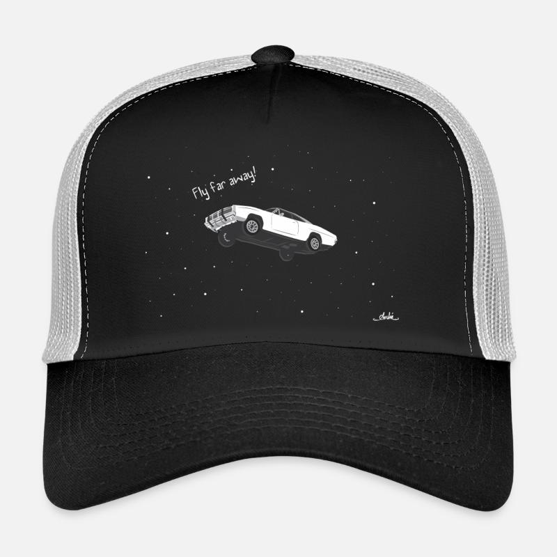 fliegendes Auto - Trucker Cap - Schwarz/Steingrau