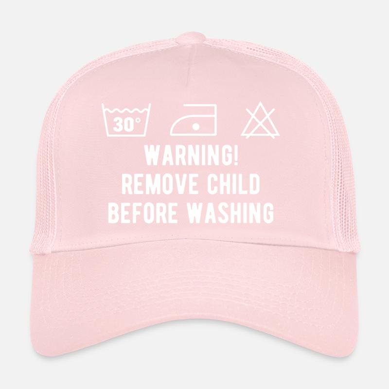 Instruction de lavage drôle Casquette trucker 