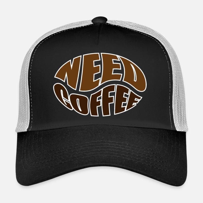 Grain de café grain de café besoin de café Casquette trucker 