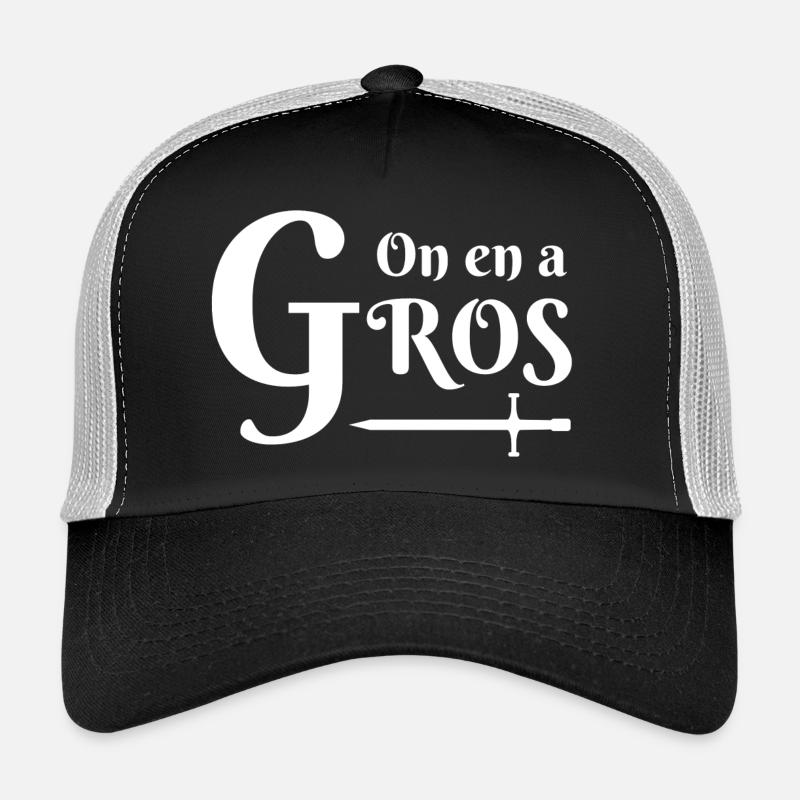 chevalier, épée, perceval, karadoc, merlin - Casquette trucker  - noir/gris pierre
