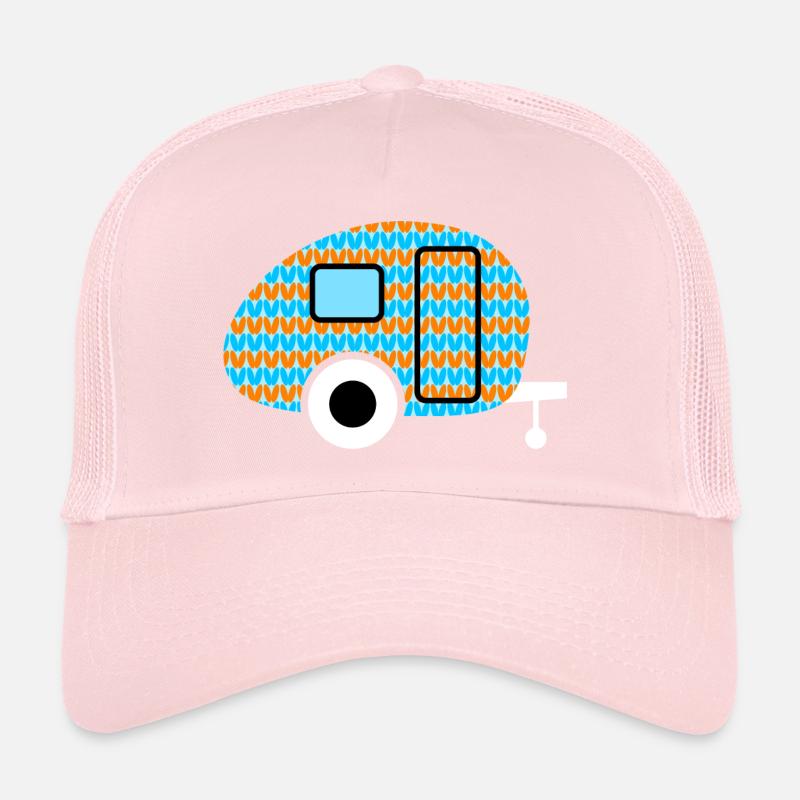 Caravan Strick Streifen Winter Muster Camping Fan Trucker Cap