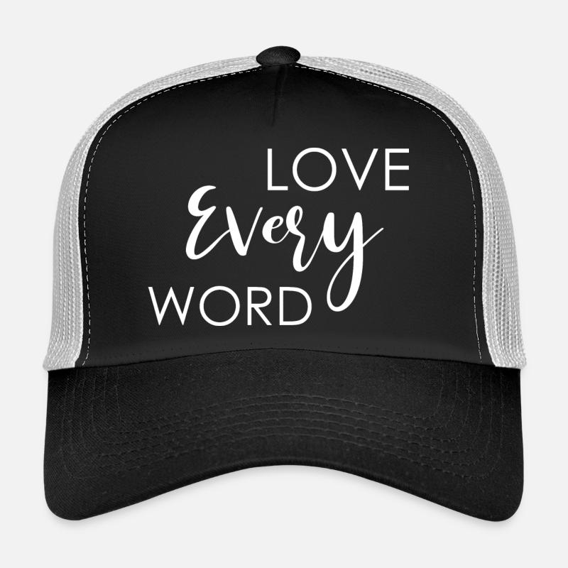 Love Every Word - Trucker Cap - black/stone grey