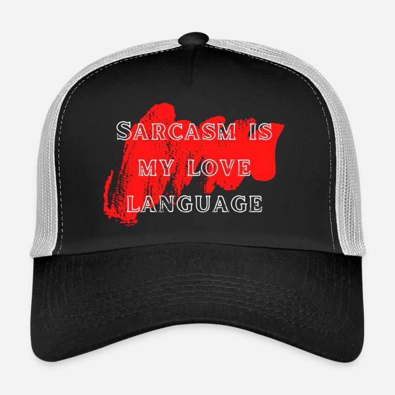 Sarkasmus Liebe Sprache - Trucker Cap - Schwarz/Steingrau