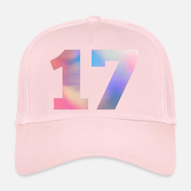 Numéro 17 coloré Casquette trucker 
