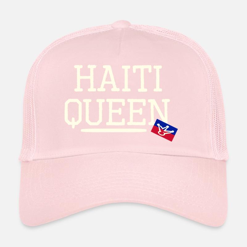 Reine d’Haïti avec un drôle de drapeau Casquette trucker 