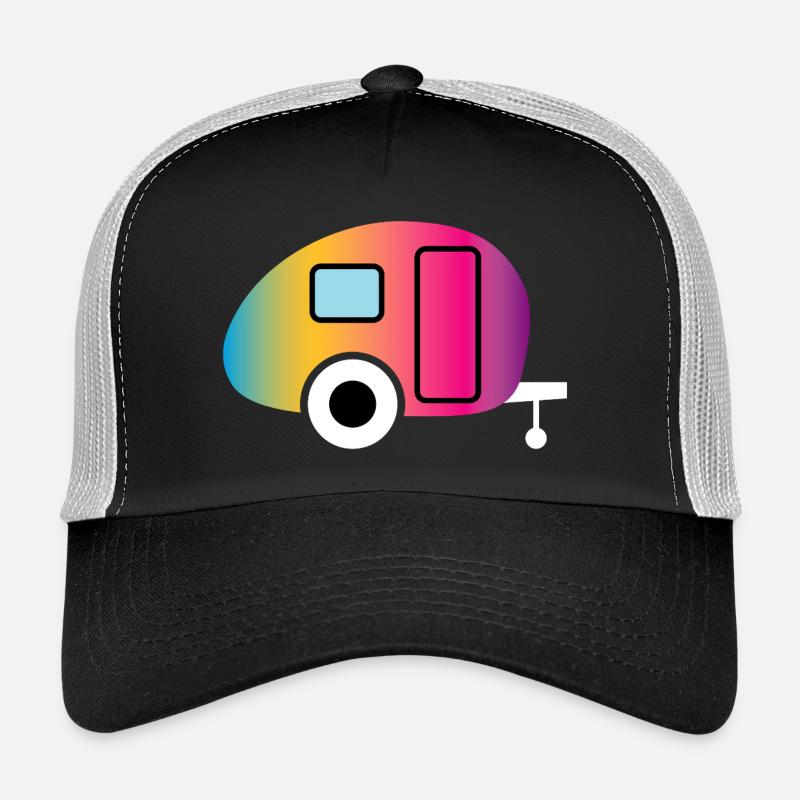 Caravane Caravane Gradient Camping Camper Fan Casquette trucker 