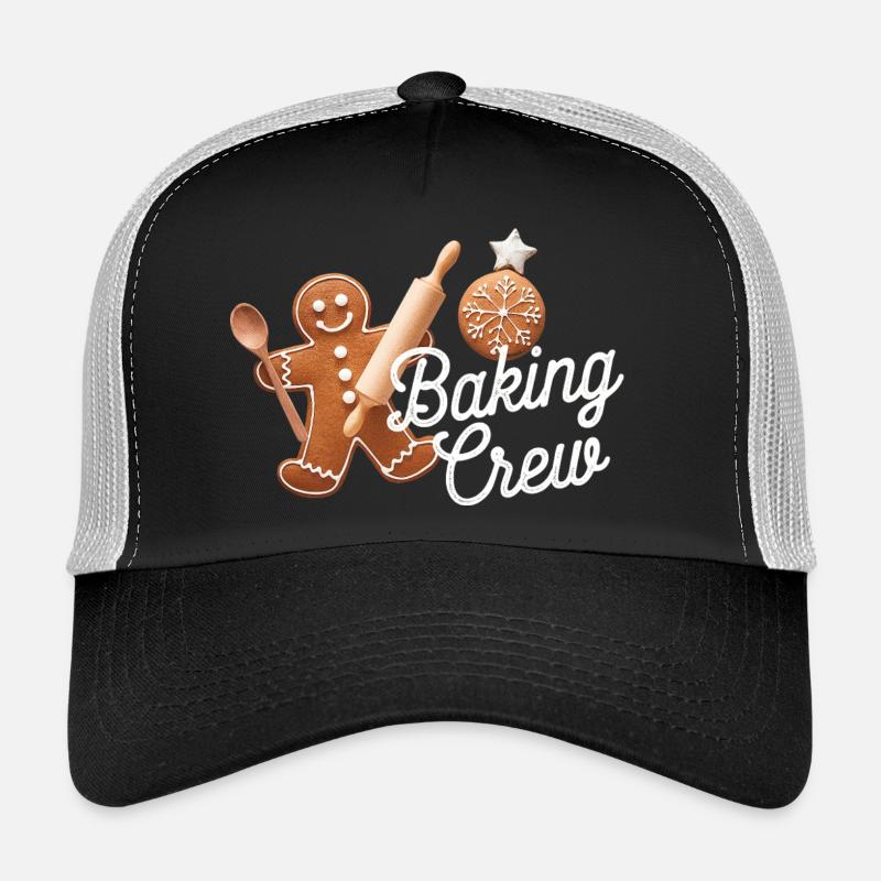 Baking Crew Lebkuchenmann Weihnachten backen - Trucker Cap - Schwarz/Steingrau