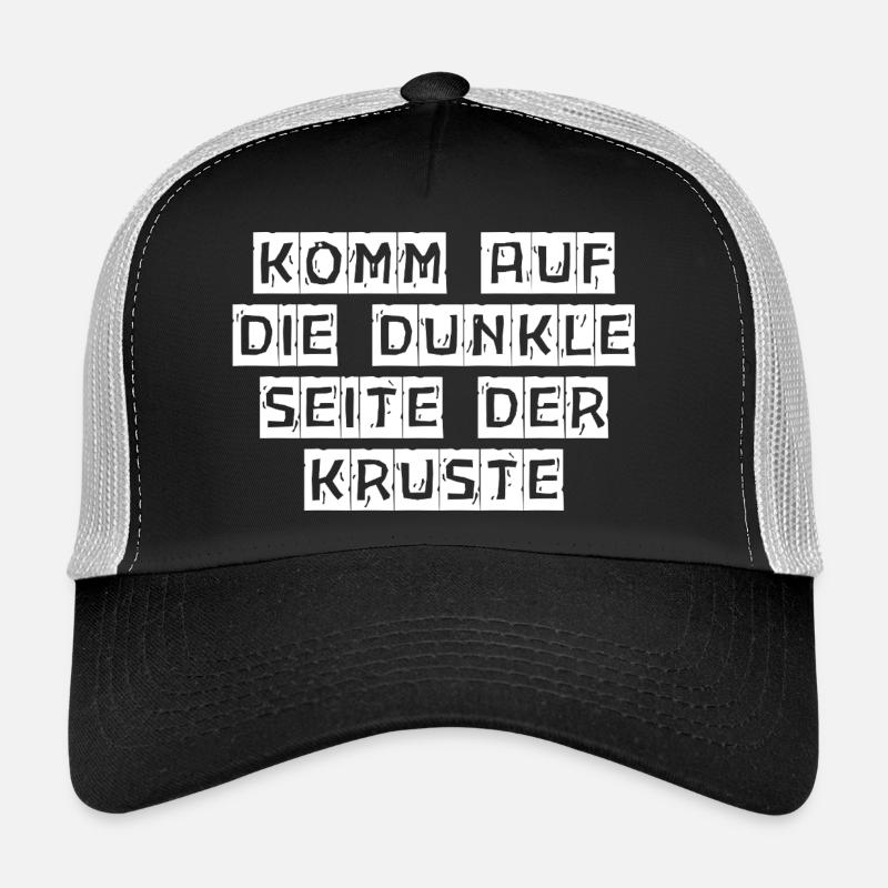 Komm auf die dunkle Seite der Kruste - Trucker Cap - Schwarz/Steingrau