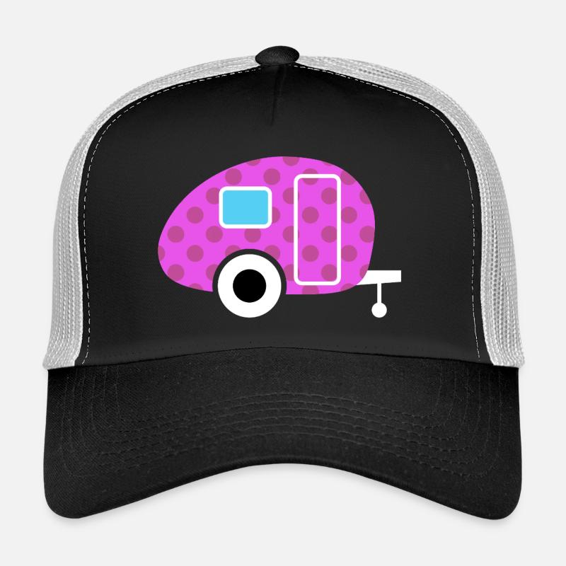 Caravan Caravan Van Life Dots Dots Pattern Trucker Cap