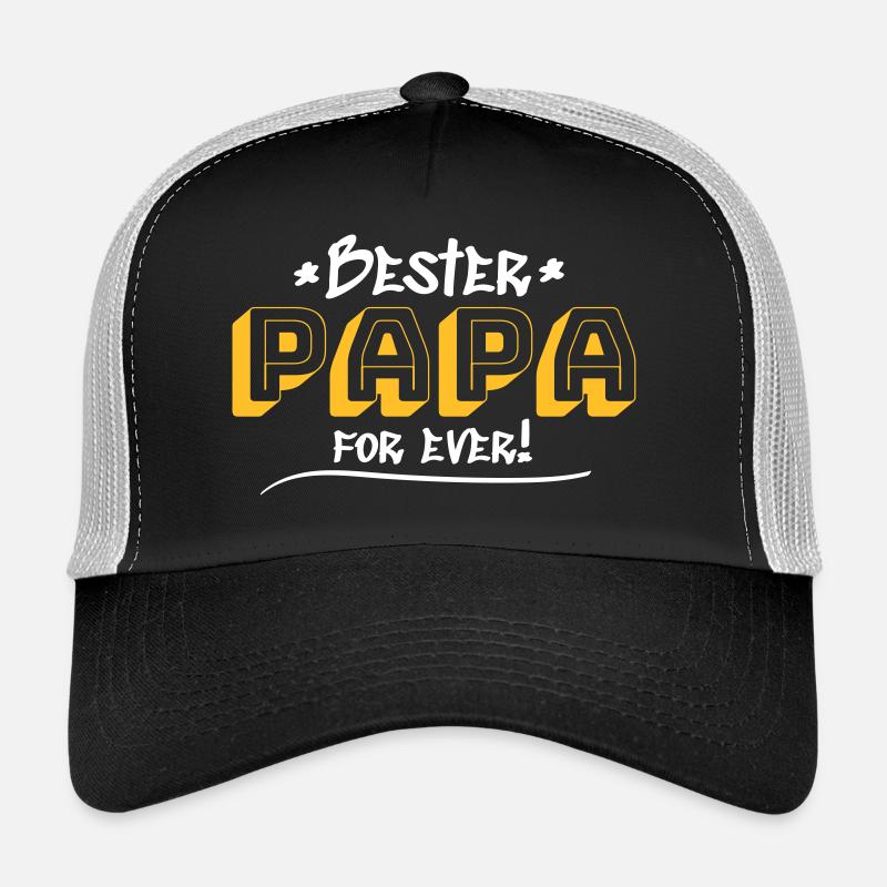 Vatertag Bester Papa für immer - Trucker Cap - Schwarz/Steingrau