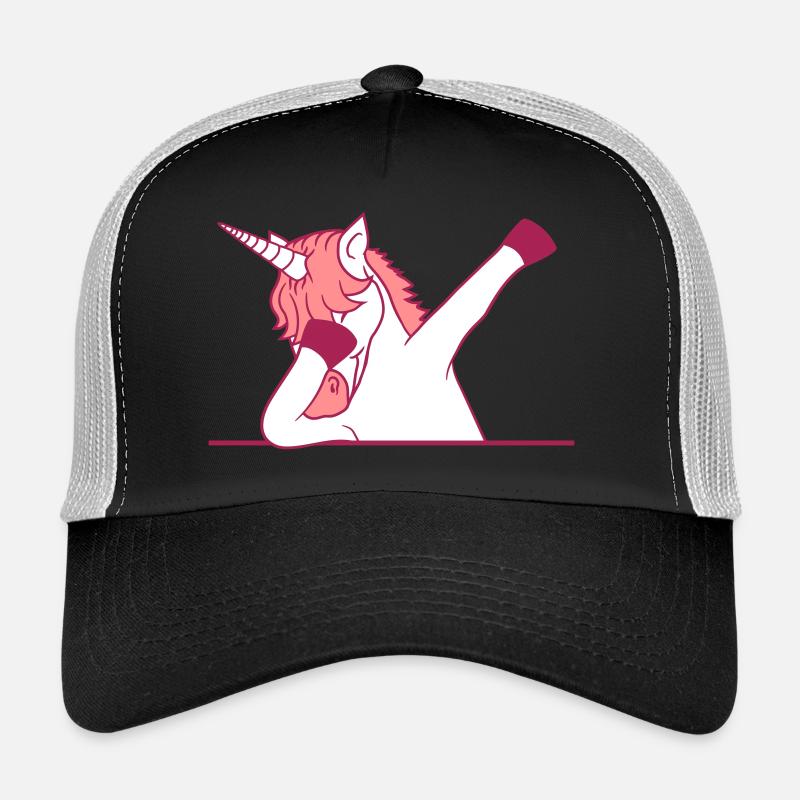 text box write shield wall dabbing unicorn d Trucker Cap