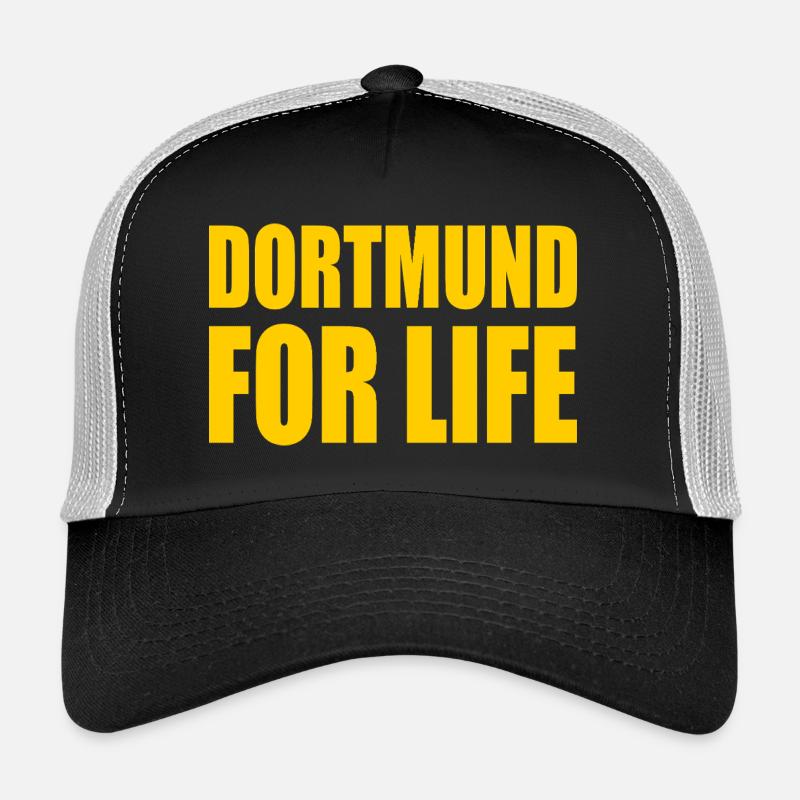 dortmund for life - Trucker Cap - Schwarz/Steingrau