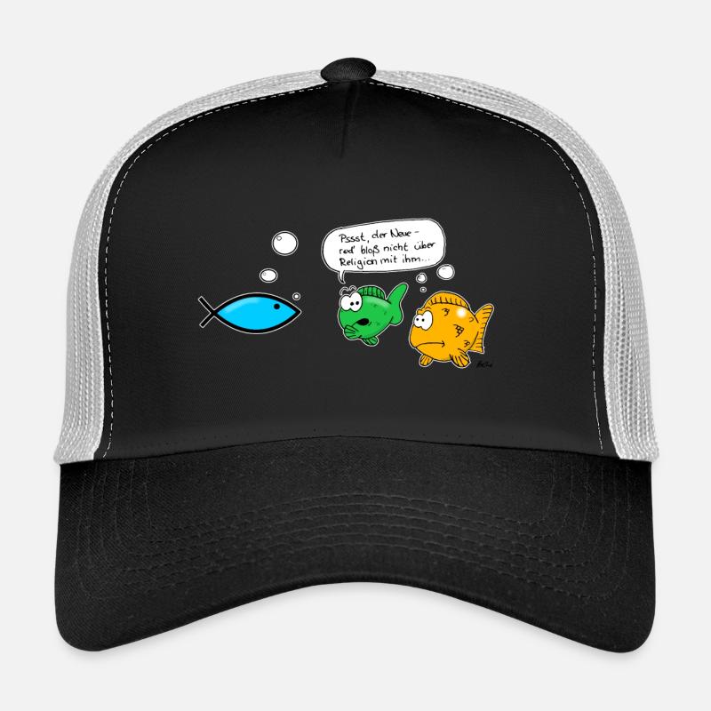 Jesusfisch - Der Neue... - Trucker Cap - Schwarz/Steingrau