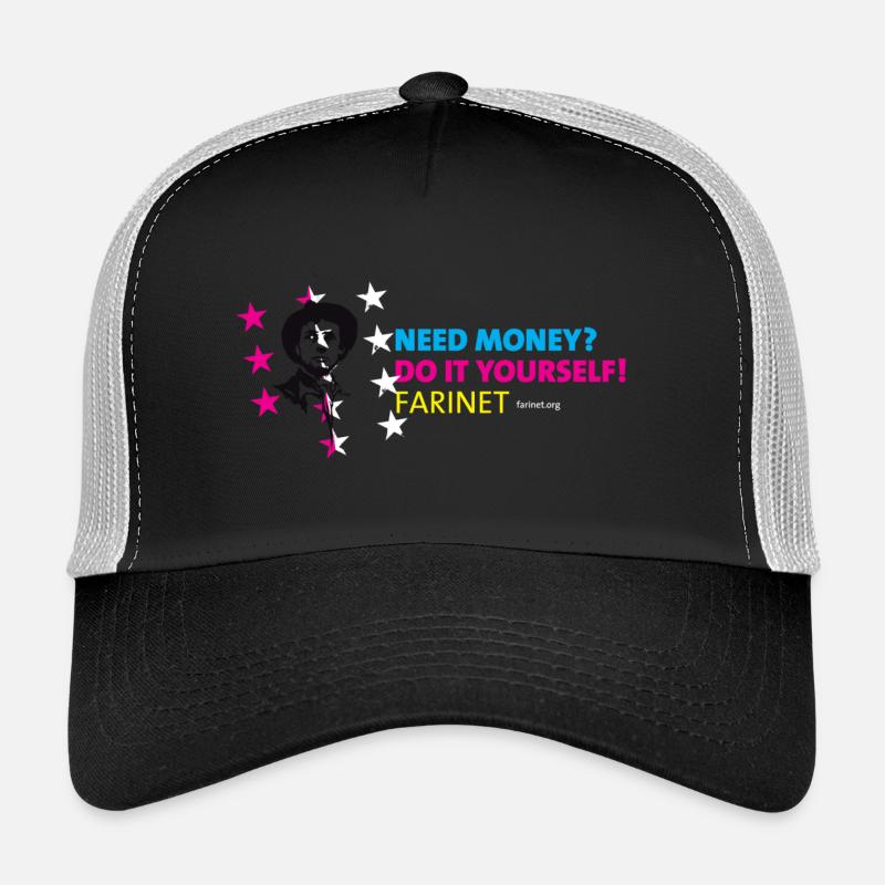 Farinet DIY Horizontal - Trucker Cap - black/stone grey