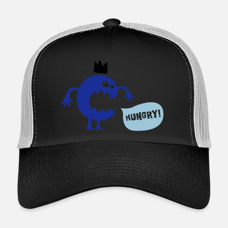 Hungry Monster - Trucker Cap - black/stone grey