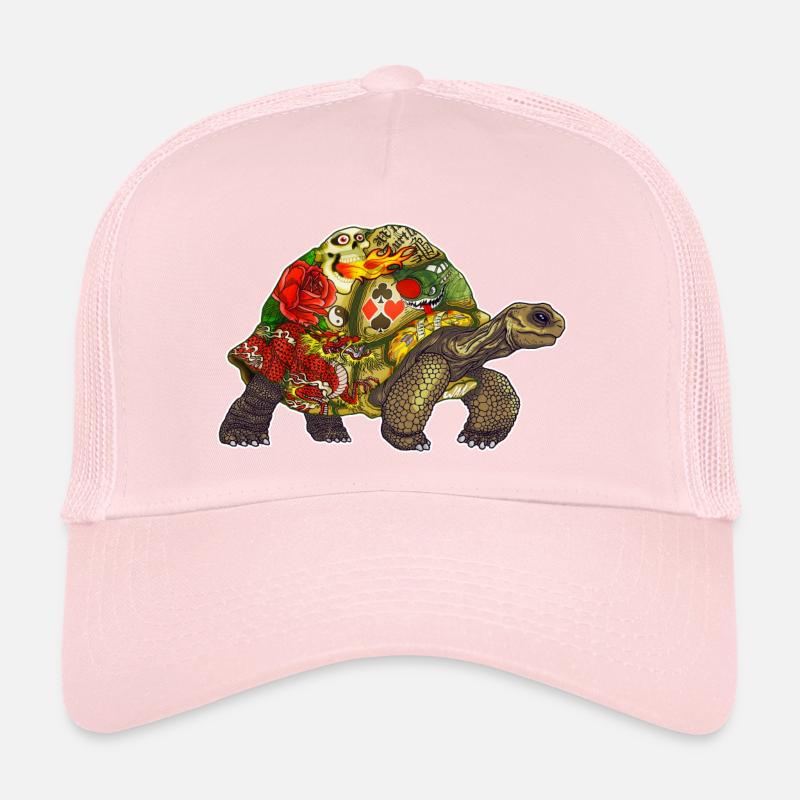 Turtle Tattoo - white contour Casquette trucker 
