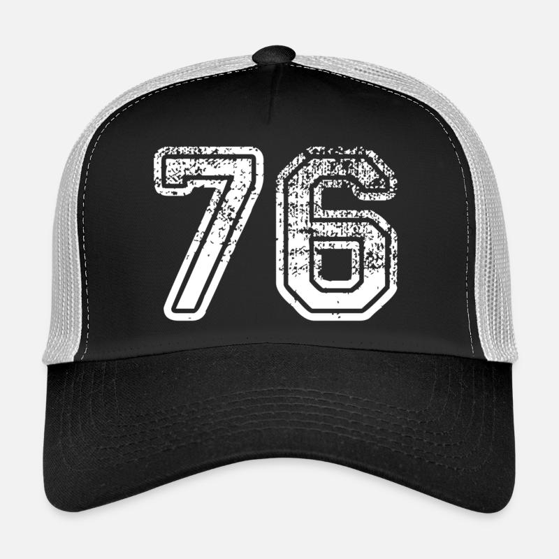 76 - Trucker Cap - Schwarz/Steingrau